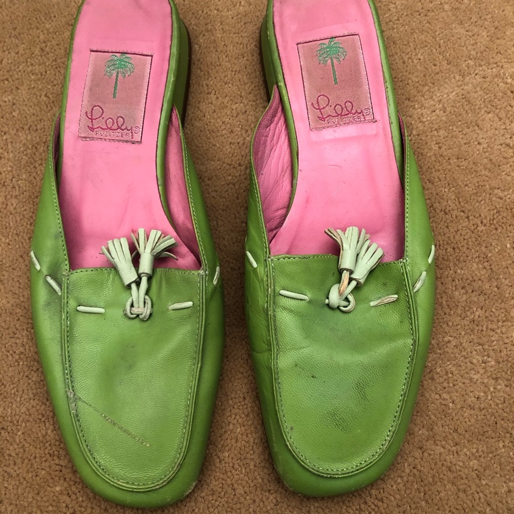 1/2 inch Heel Mule with laced Tassels
